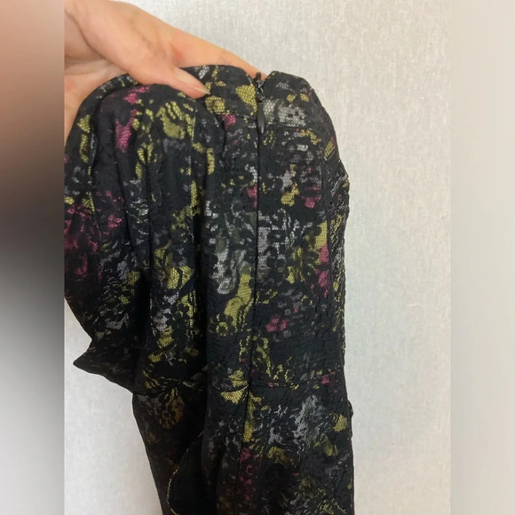 Free People floral lace strapless sweet heart mini dress Sz 6 - Picture 6 of 12